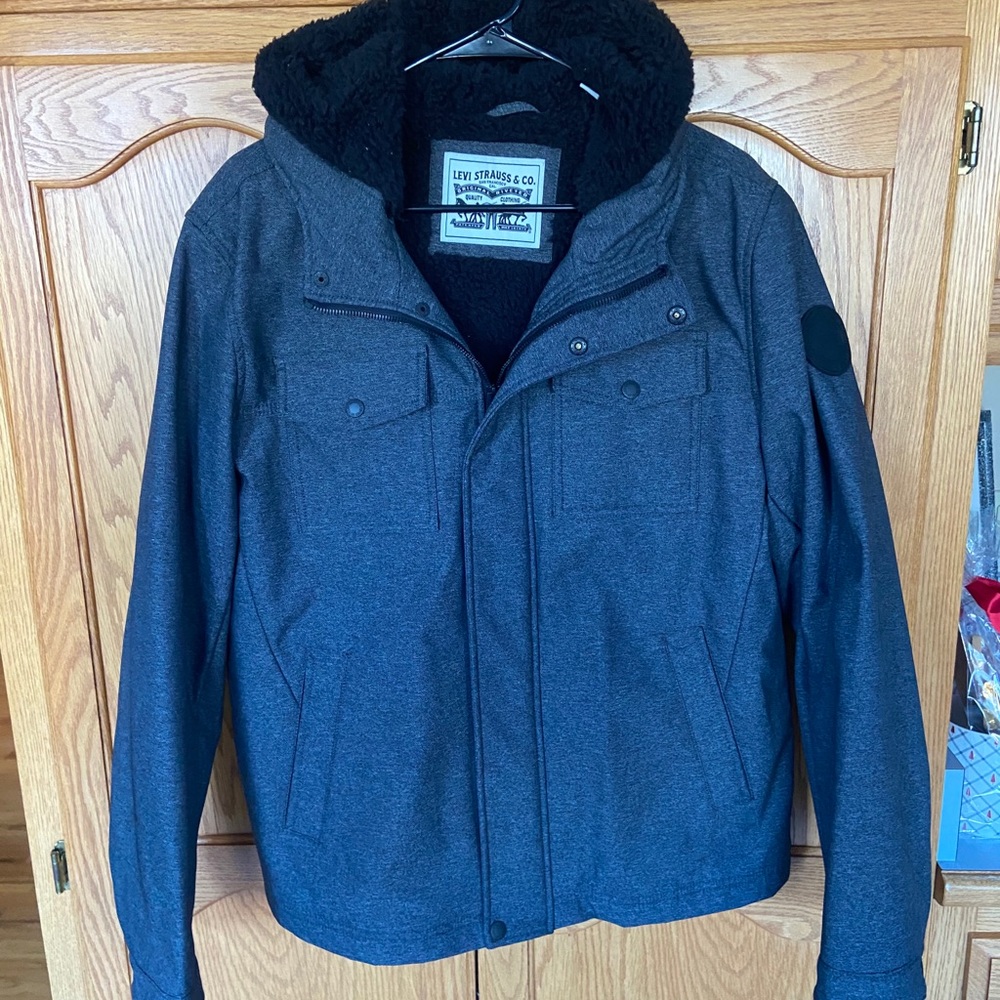 🔥NWT Levi Strauss Men’s Winter Zipper/Button Coat